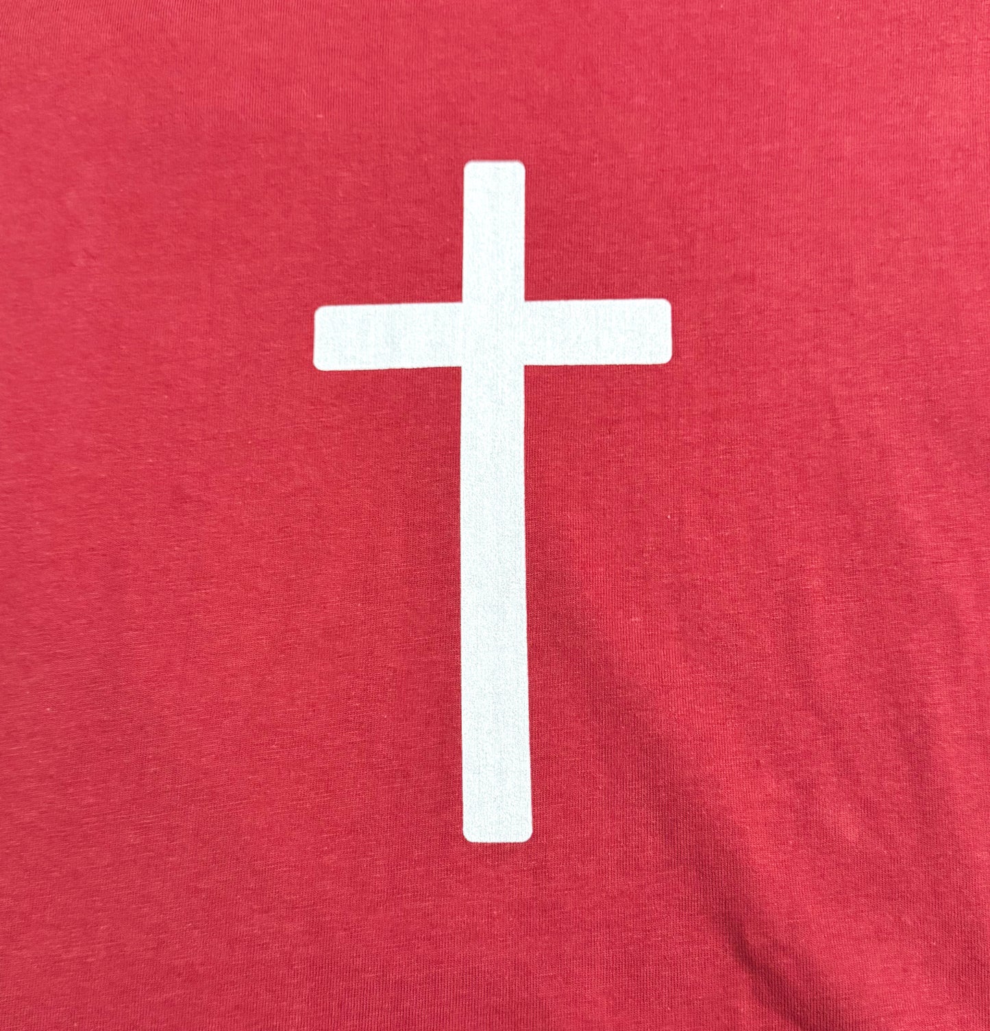 Men’s Premium Heavyweight T-Shirt – Cross Front & “Blessed and Highly Favored” Back